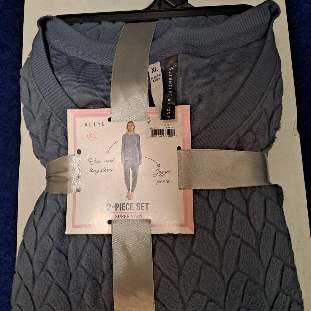 Women's Gray/blue 2-Piece Sleepwear Set